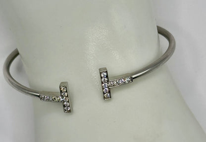 Diamond “T” Style Bangle-Jewelry-Gazelle Fashion and Style
