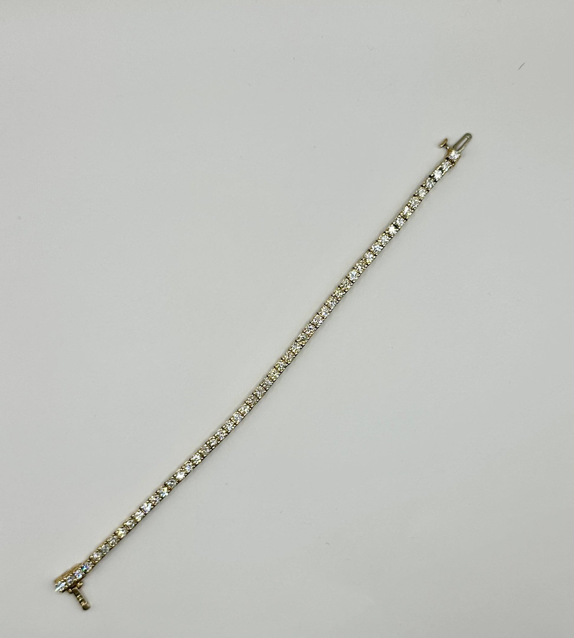 Diamond Tennis Bracelet- 14K Gold, 4.5C $2850-Jewelry-Gazelle Fashion and Style