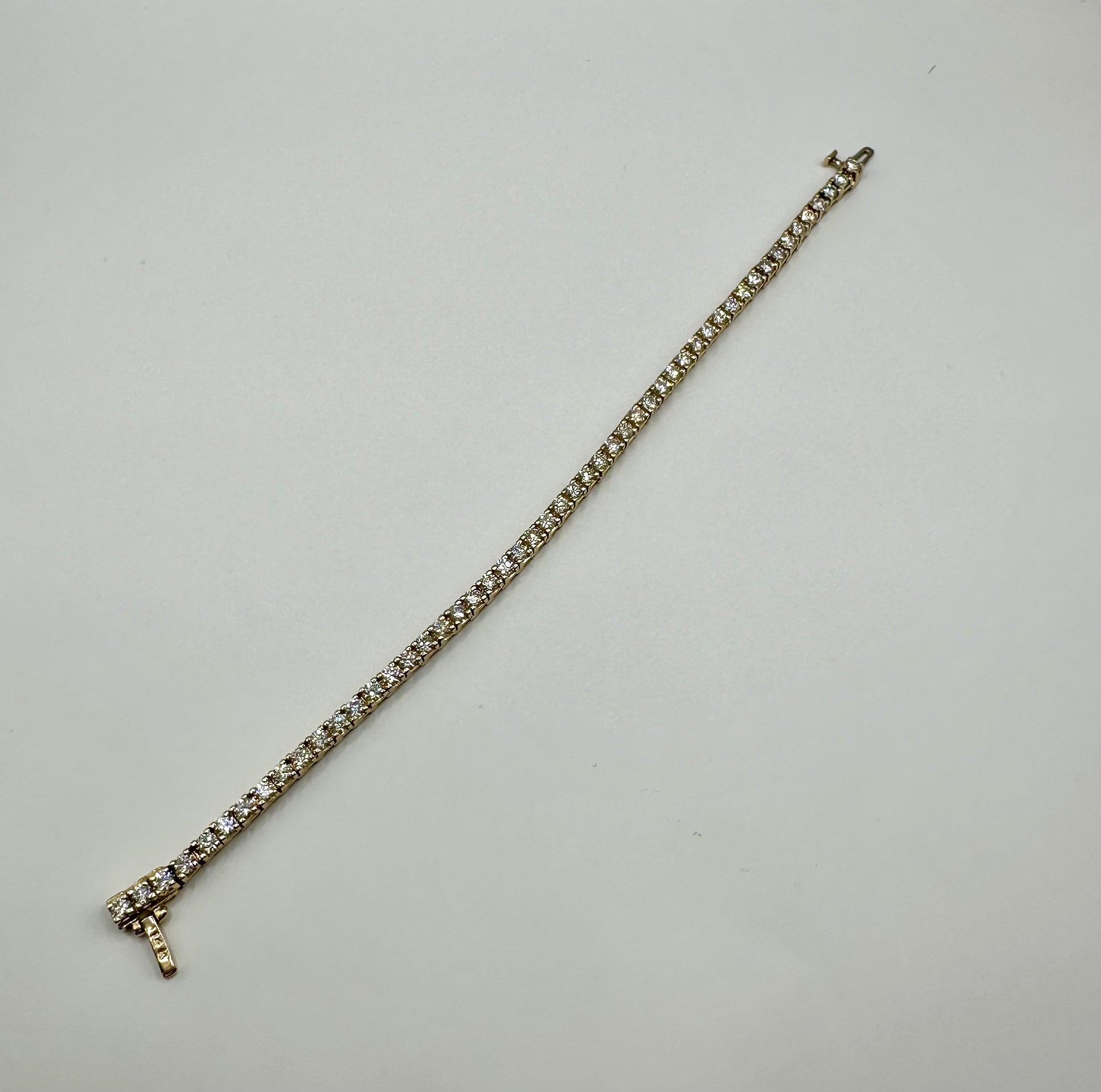 Diamond Tennis Bracelet- 14K Gold, 4.5C $2850-Jewelry-Gazelle Fashion and Style