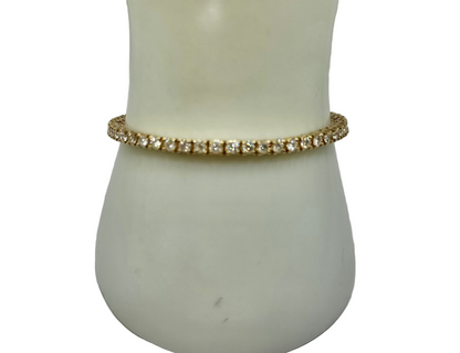Diamond Tennis Bracelet- 14K Gold, 4.5C $2850-Jewelry-Gazelle Fashion and Style