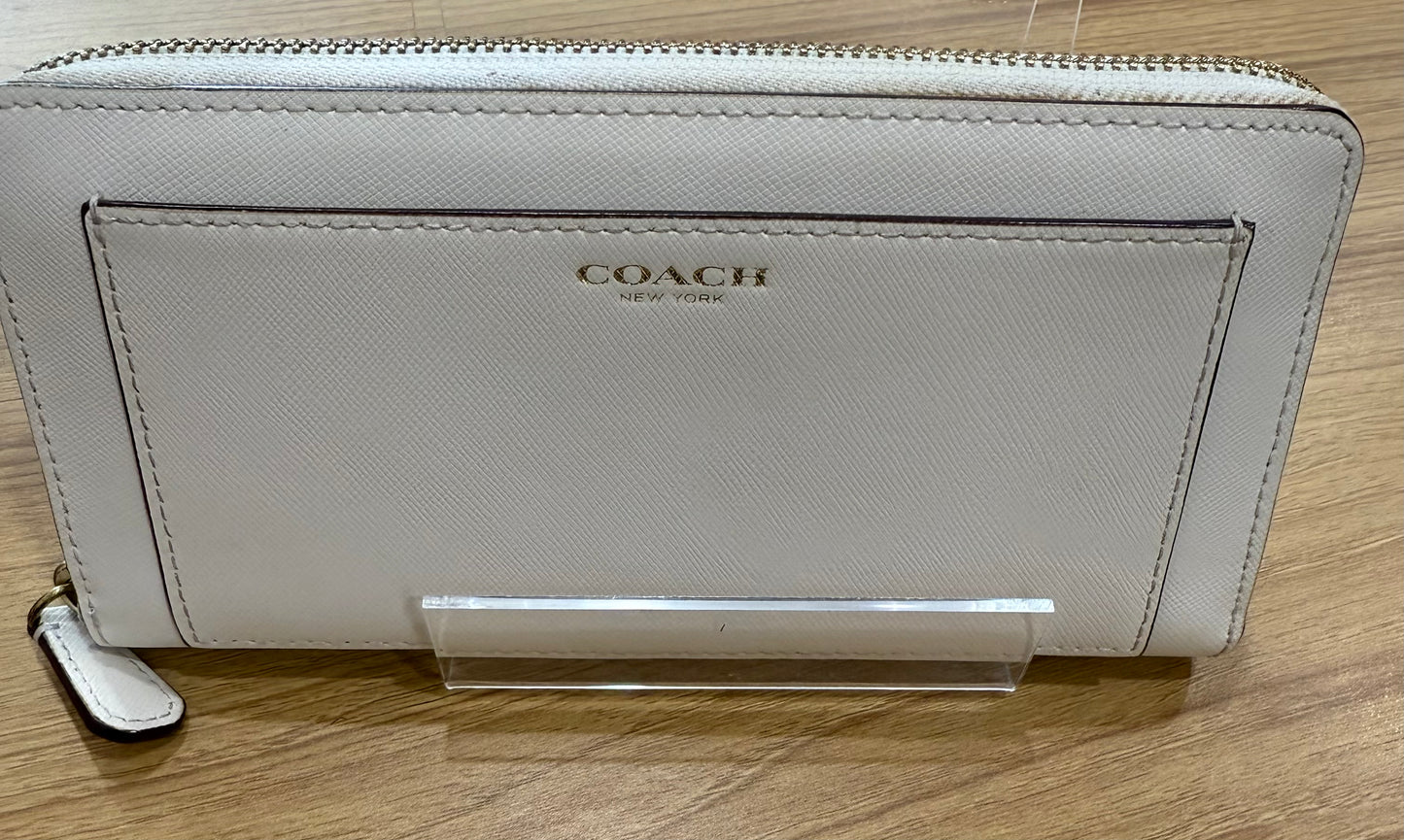 Coach Darcy Zip Around Wallet- White $99-Wallets-Gazelle Fashion and Style