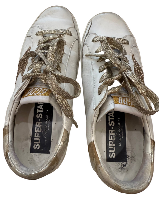Golden Goose Super-Star Sneakers- Size 38, US 8 $245-Shoes-Gazelle Fashion and Style