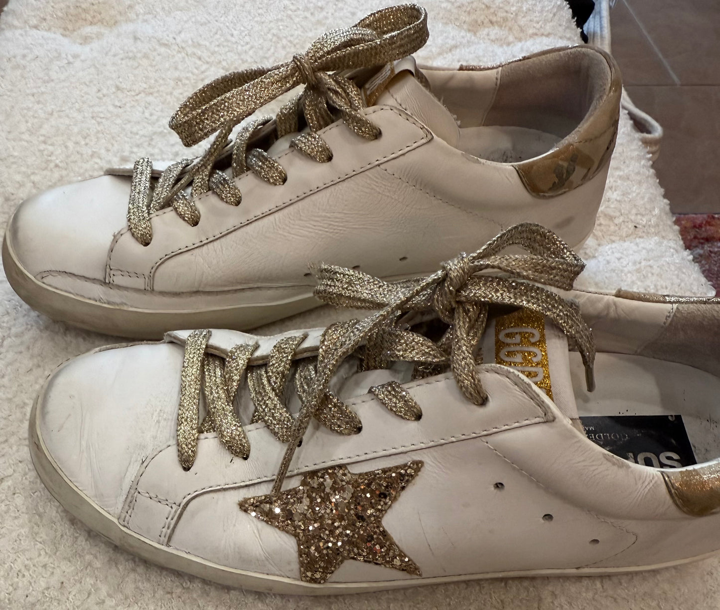 Golden Goose Super-Star Sneakers- Size 38, US 8 $245-Shoes-Gazelle Fashion and Style
