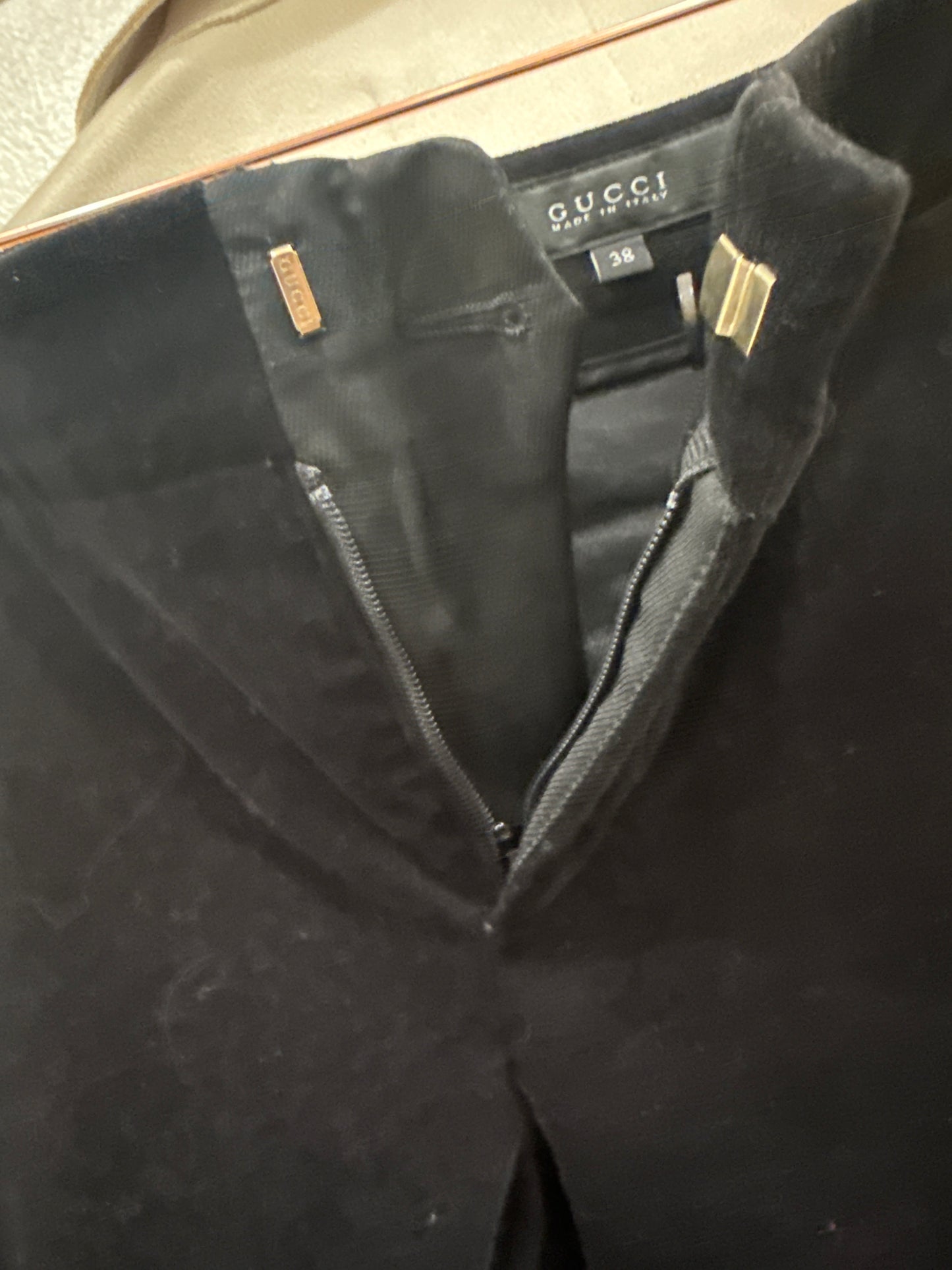 Gucci Black Mid-Rise Pants - Size 38 US 4/6 $225-Pants-Gazelle Fashion and Style