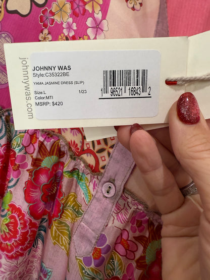 Johnny Was Yama Jasmine Floral Patchwork Dress-Dresses-Gazelle Fashion and Style