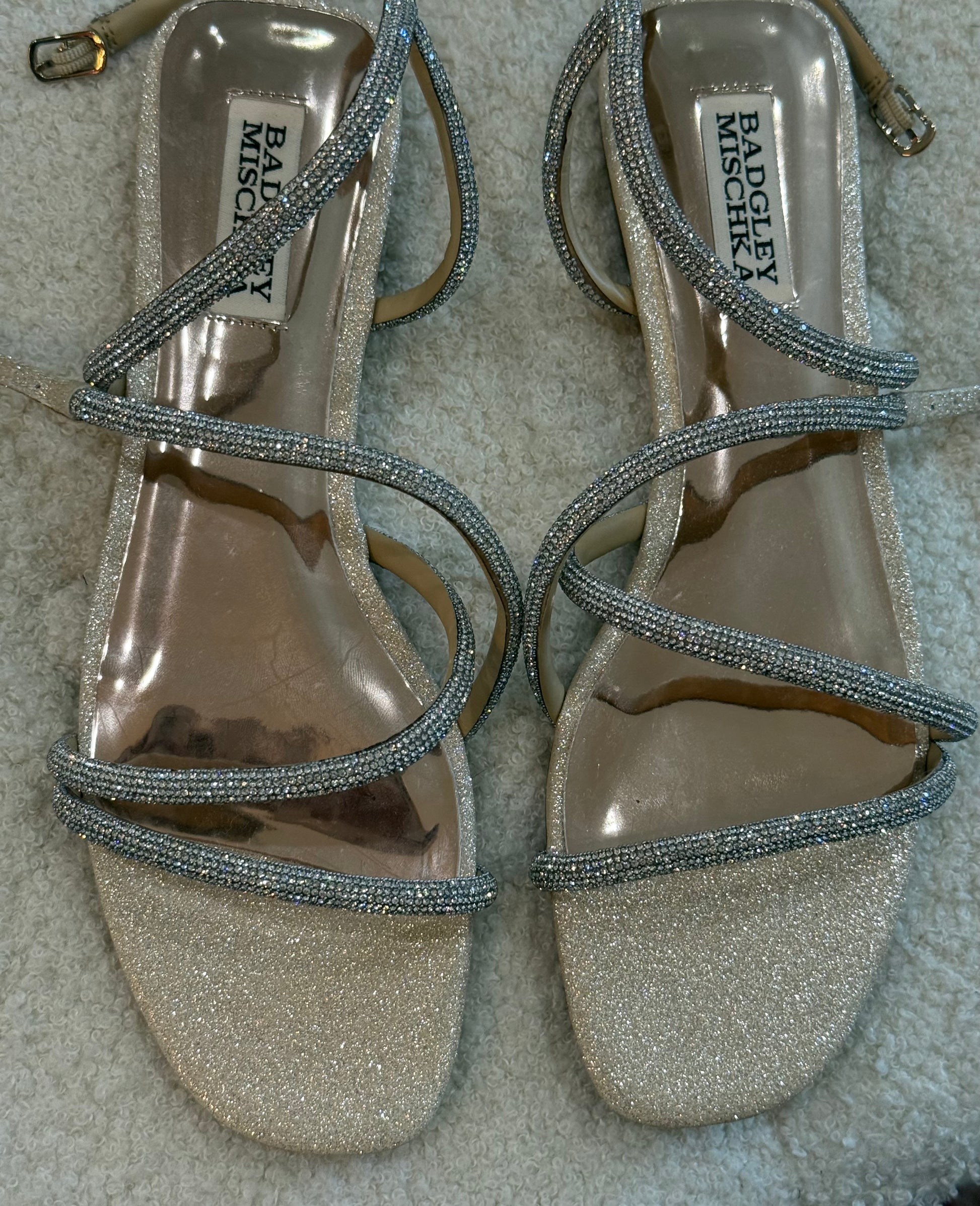 Badgley Mischka Ivie Strappy Flat Sandals- Size: 8 $110-Shoes-Gazelle Fashion and Style