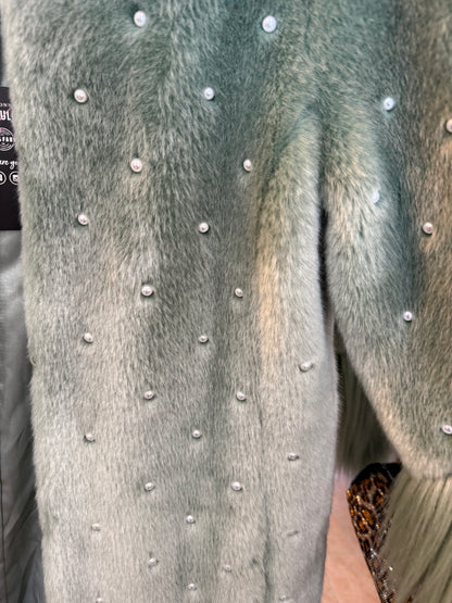 DS by Donna Salyers Faux Fur Cape Coat- Size XS/S $225-Jacket-Gazelle Fashion and Style