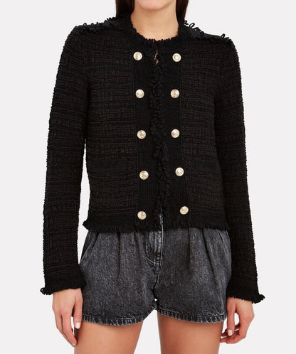 Intermix Lila Cropped Knit Sweater Size: 4 $150-Sweater-Gazelle Fashion and Style