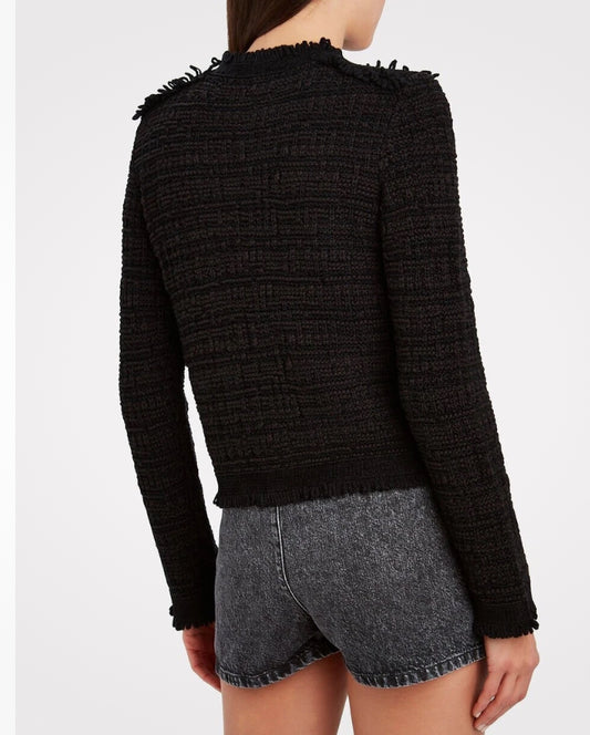 Intermix Lila Cropped Knit Sweater Size: 4 $150-Sweater-Gazelle Fashion and Style