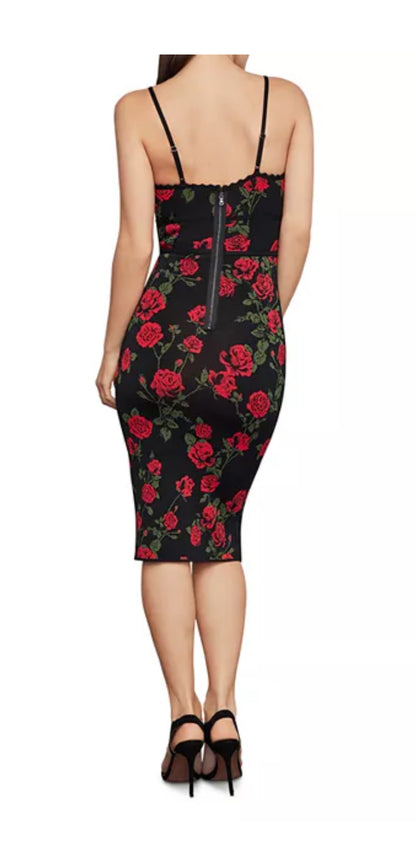 BCBGMAXAZRIA La Rosa Body-Con Dress- Size: L-Dresses-Gazelle Fashion and Style