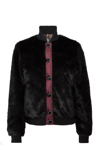Hunter Original Faux Fur Bomber Jacket- Size: S $85-Jacket-Gazelle Fashion and Style