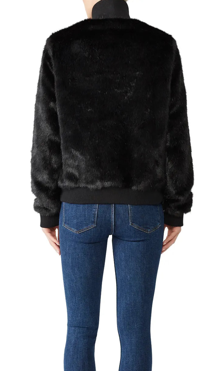 Hunter Original Faux Fur Bomber Jacket- Size: S $85-Jacket-Gazelle Fashion and Style