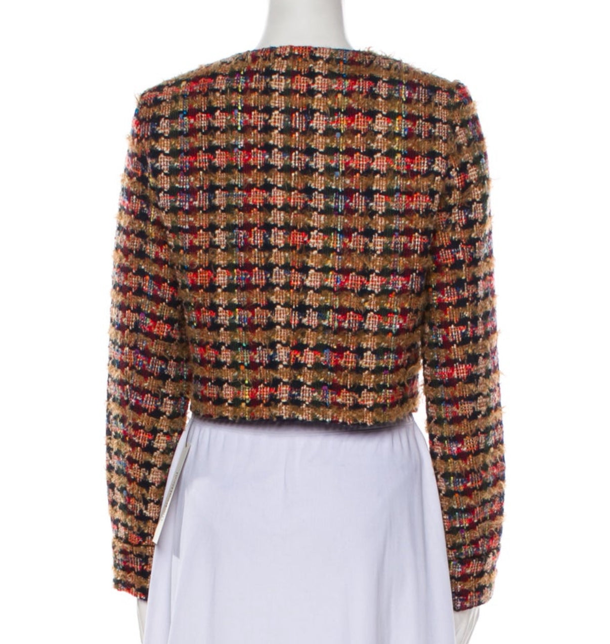 Ronny Kobo Janice Tweed Pattern Jacket- Size: M $160-Jacket-Gazelle Fashion and Style