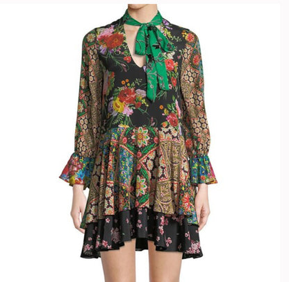 Alice + Olivia Moore Juniper Dress- Size S/M $145-Dresses-Gazelle Fashion and Style