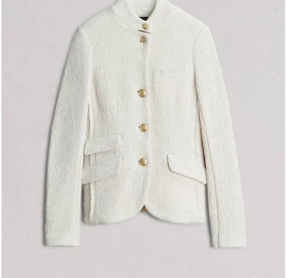 Rag & Bone Ecru Slade Blazer- NWT -Size 6 $285-Jacket-Gazelle Fashion and Style
