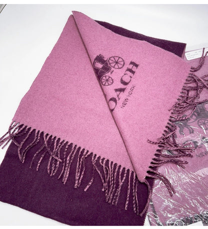 Coach Horse & Carriage Cashmere Muffler Scarf-Scarves-Gazelle Fashion and Style