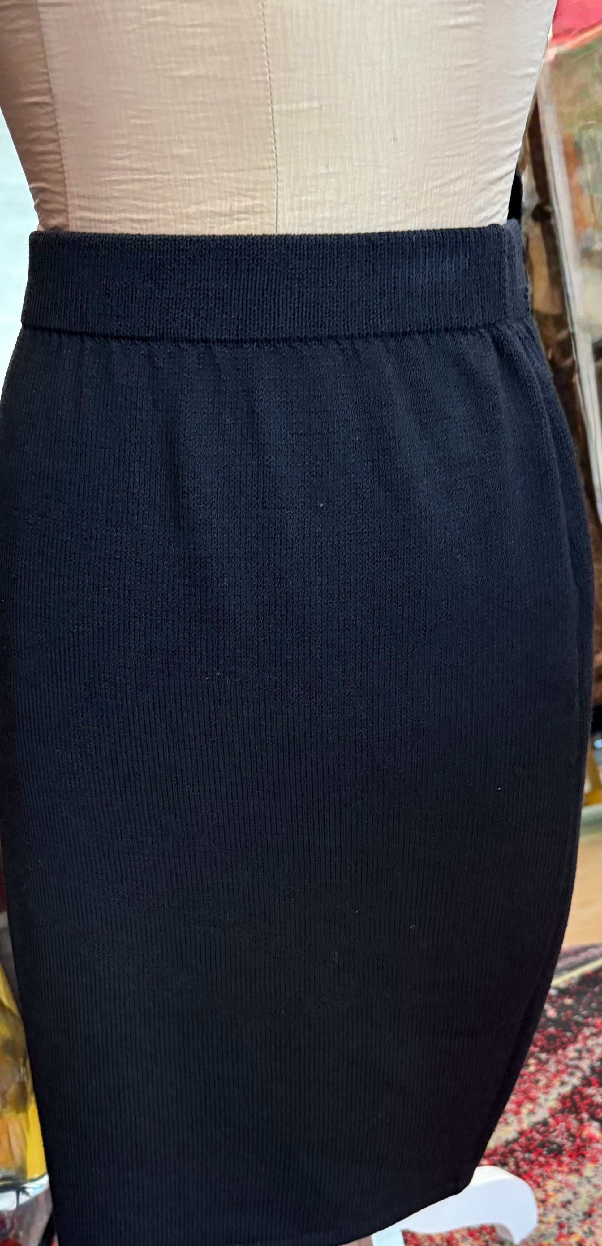 St. John Knit Evening Collection Zip-Up Cardigan & Skirt - Size: 2 Fits size 4 $250-Sets-Gazelle Fashion and Style