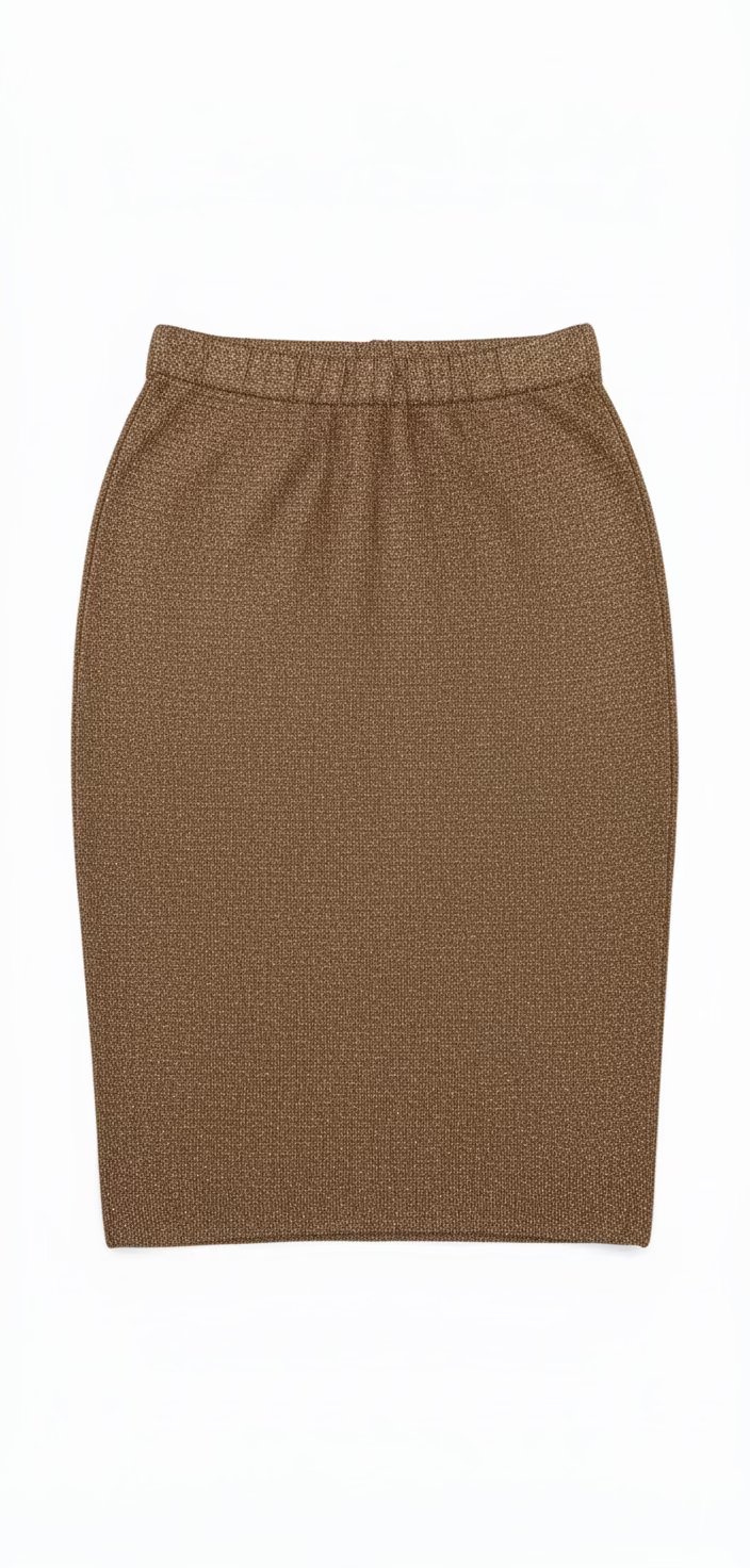 St. John Knit Gold Shimmer Pencil Skirt - NWT- Size 6 $185-Skirt-Gazelle Fashion and Style