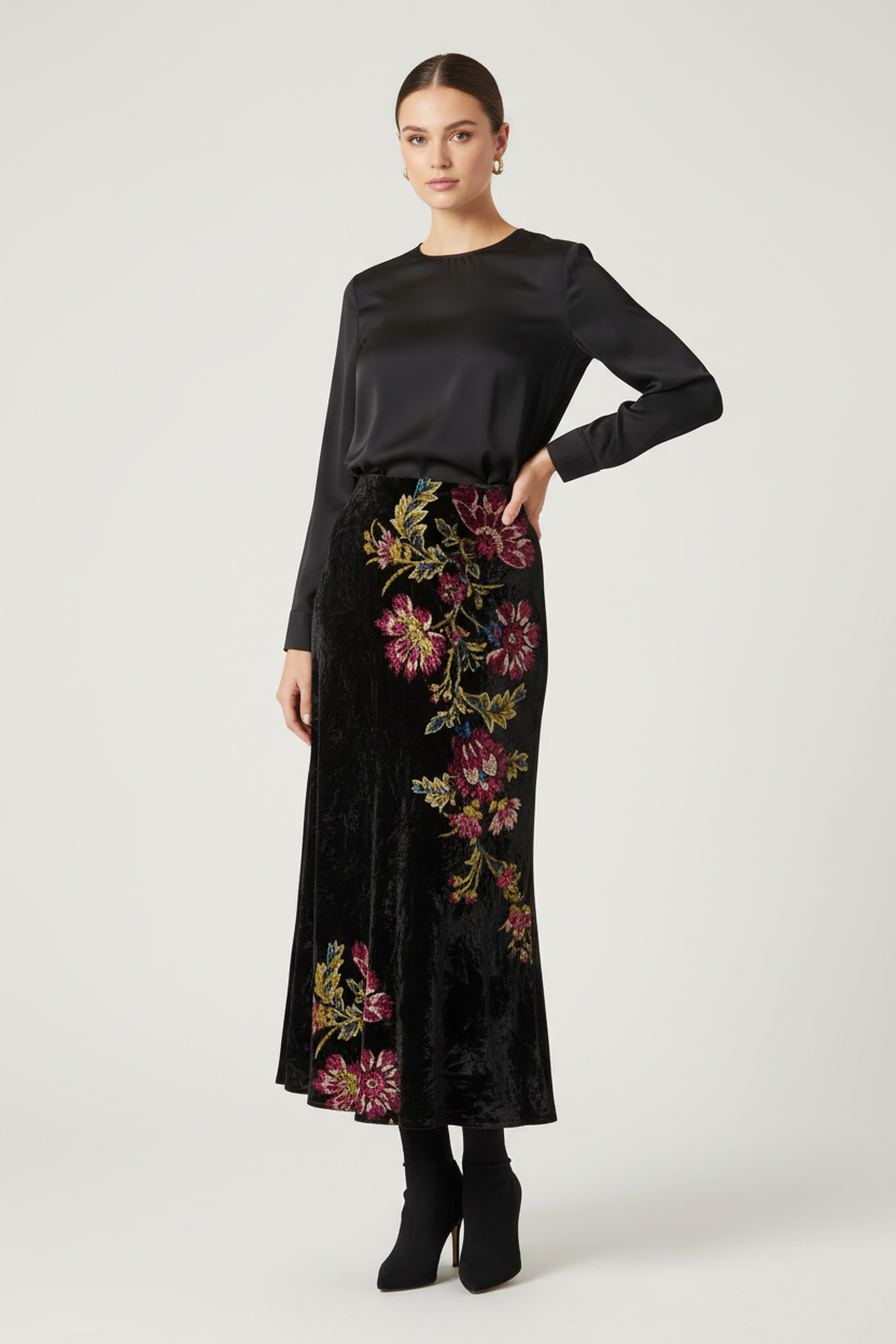 Tilda Slip Maxi Skirt by Anthropologie- Size: S $79-Skirt-Gazelle Fashion and Style