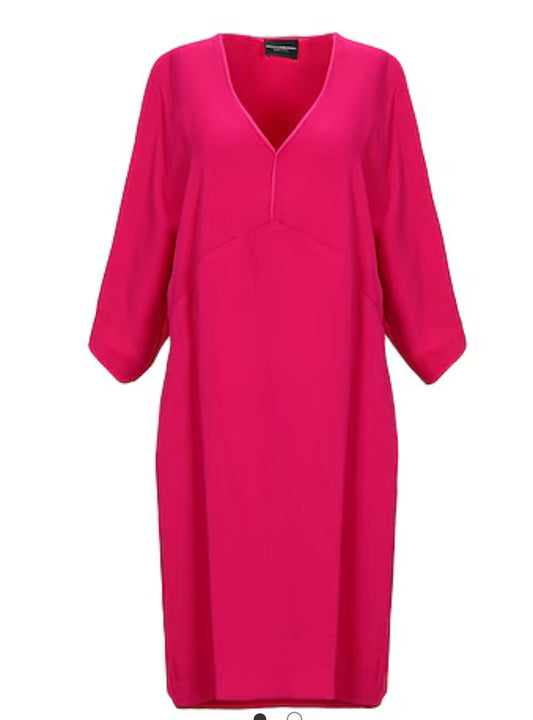 Atos Lombardini V-Neck Midi Dress- Size: 42 US 6- $125