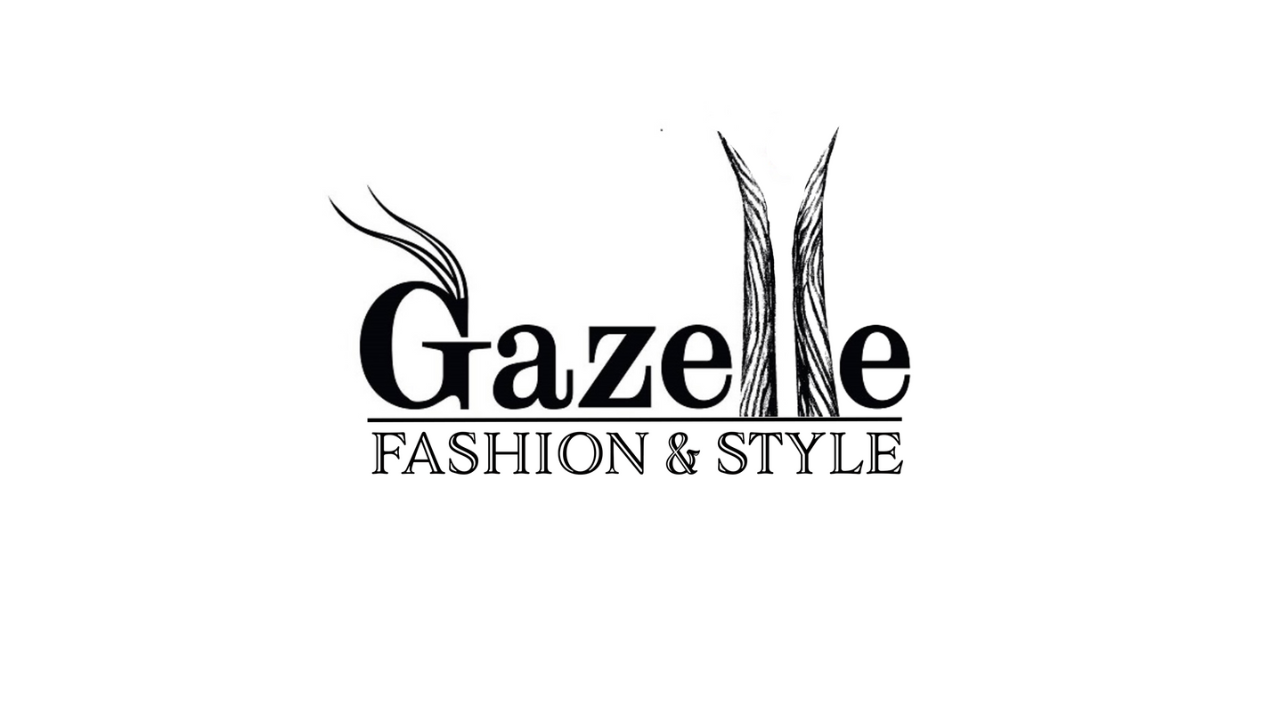 Gift card from Gazelle Fashion & Style with a stylized fashion-related design, predominantly in black and white.
