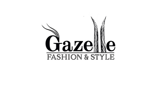 Gift card from Gazelle Fashion & Style with a stylized fashion-related design, predominantly in black and white.