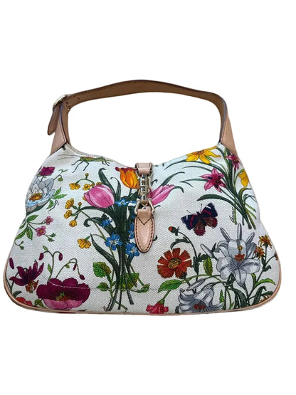 Gucci Floral Embroidered Handbag-HANDBAGS-multicolor-Excellent-Gazelle Fashion and Style