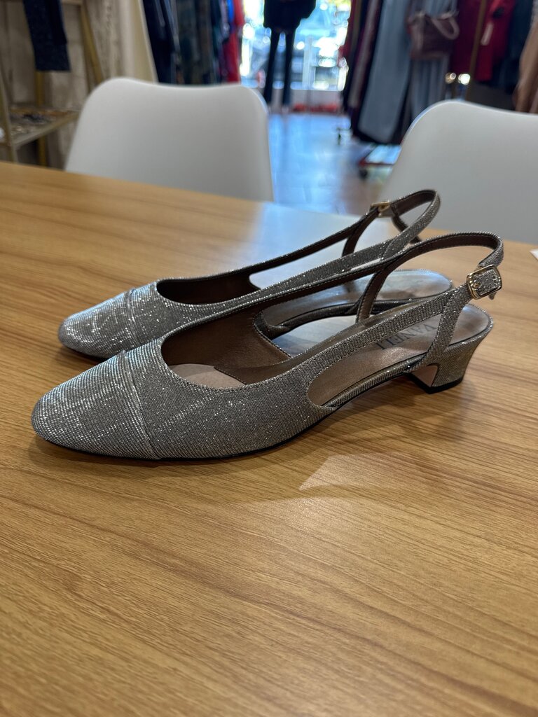 Silver Slingback Heels-SHOES-Gazelle Fashion and Style