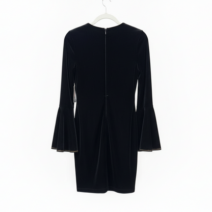 Karen Kane Black Velvet with Bell Sleeves-DRESS-Gazelle Fashion and Style