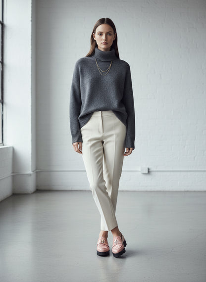 Tory Burch Pink Quilted Mini Everly Chunky Loafers-SHOES-Gazelle Fashion and Style