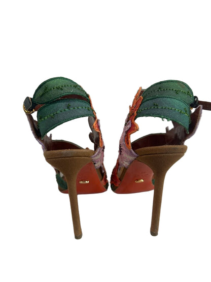Sergio Rossi Floral Embellished Heeled Sandals-SHOES-Gazelle Fashion and Style