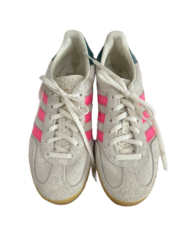 Adidas Gazelle Sneakers with Pink Stripes-SHOES-Gazelle Fashion and Style