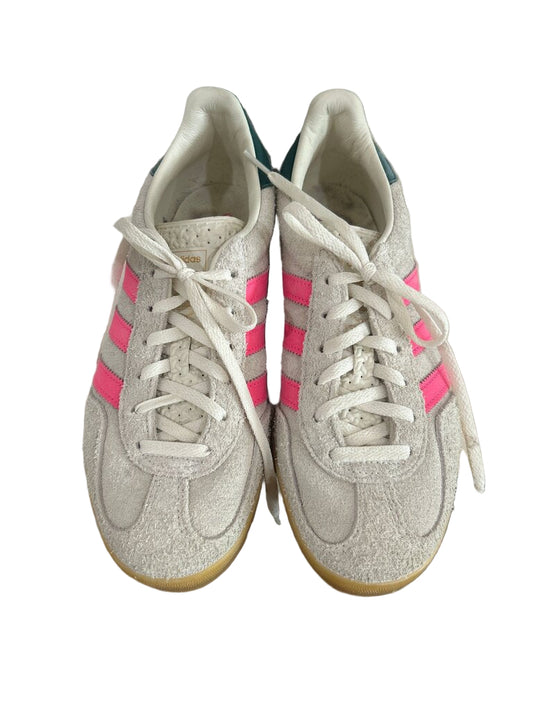 Adidas Gazelle Sneakers with Pink Stripes-SHOES-Gazelle Fashion and Style