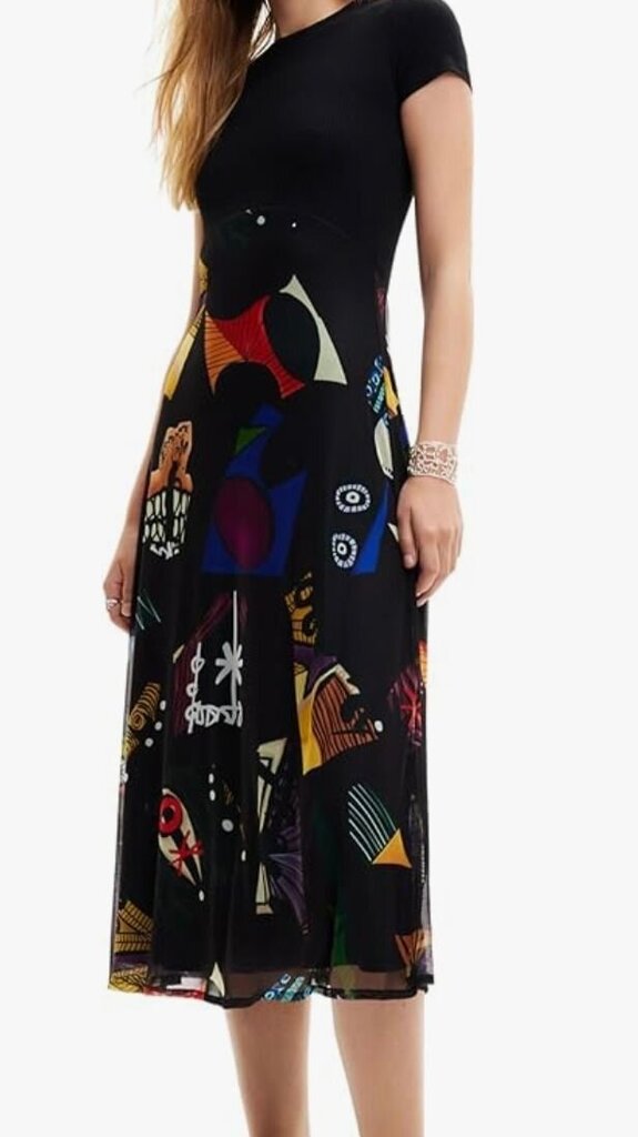 Desigual Printed Midi Dress-DRESS-Gazelle Fashion and Style