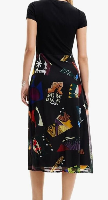 Desigual Printed Midi Dress-DRESS-Gazelle Fashion and Style