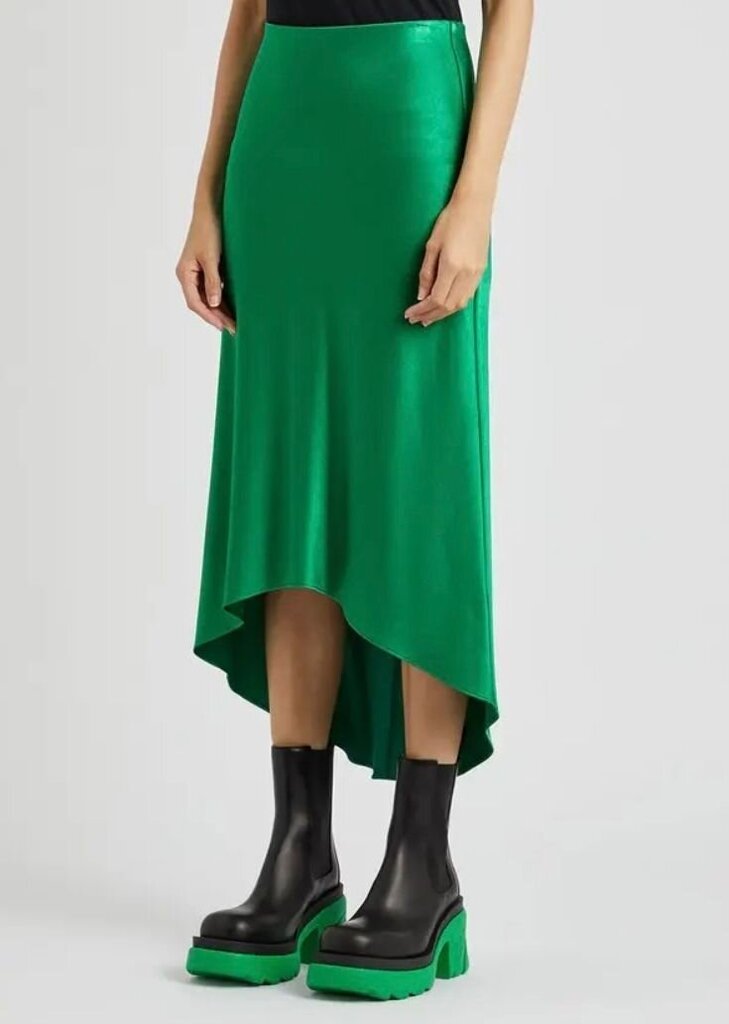 Alice + Olivia High-Low Green Skirt-SKIRT-Gazelle Fashion and Style