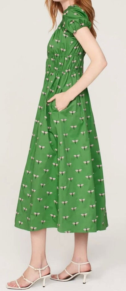 Kate Spade Dragonfly Rivieria Midi Dress-DRESS-Gazelle Fashion and Style