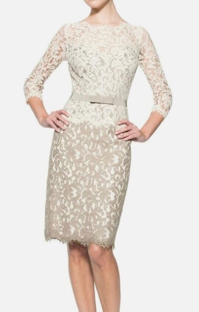 Tadashi Shoji 3/4 Sleeve Lace Dress-DRESS-Gazelle Fashion and Style
