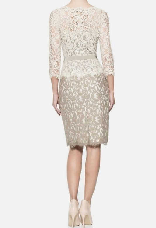 Tadashi Shoji 3/4 Sleeve Lace Dress-DRESS-Gazelle Fashion and Style