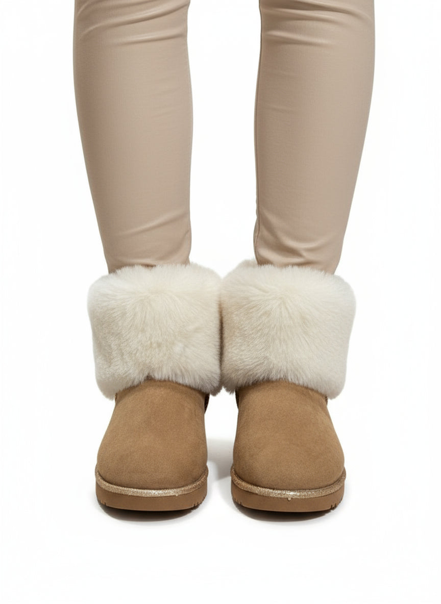 Juicy Couture Faux Fur Boots-SHOES-Gazelle Fashion and Style