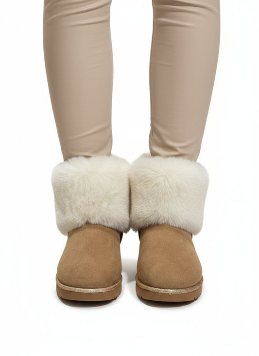 Juicy Couture Faux Fur Boots-SHOES-Gazelle Fashion and Style