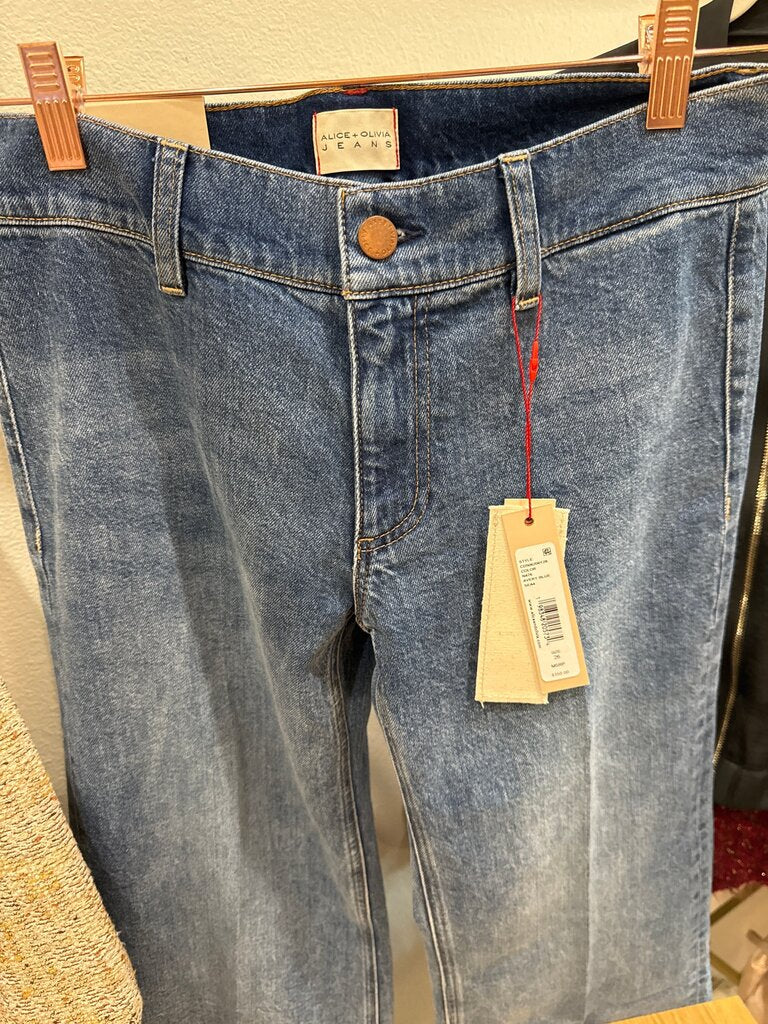 Alice + Olivia Blue Jeans-JEANS-Gazelle Fashion and Style