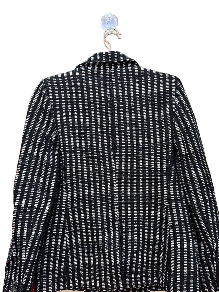 St. John Black and White Striped Blazer-BLAZER-Gazelle Fashion and Style