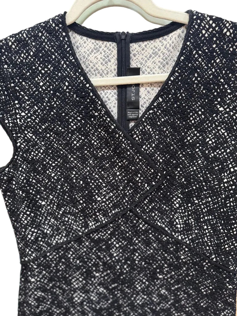 St. John Stylish Black Dress with Textured Pattern-DRESS-Gazelle Fashion and Style