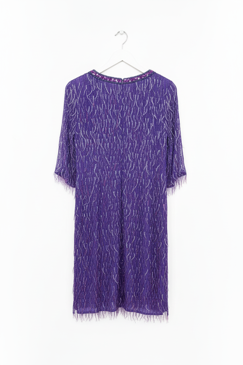Interlude California Purple Sequined Dress-DRESS-Gazelle Fashion and Style