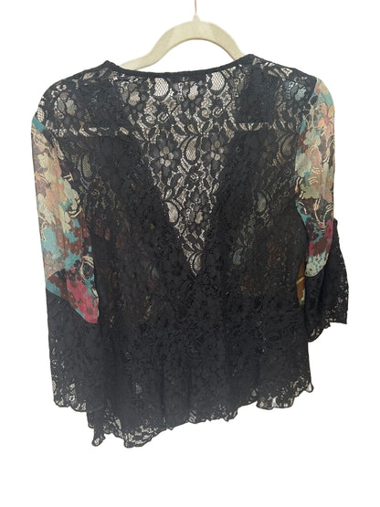 Spencer Alexis Floral Lace Kimono Top-TOPS-Gazelle Fashion and Style