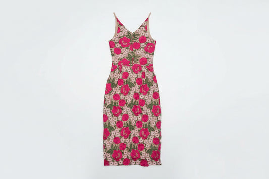 Dress the Population Floral Embroidered Midi Dress-DRESS-Gazelle Fashion and Style