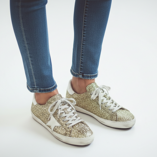 Koio Glittering Gold Capri Sneakers-SNEAKER-Gazelle Fashion and Style