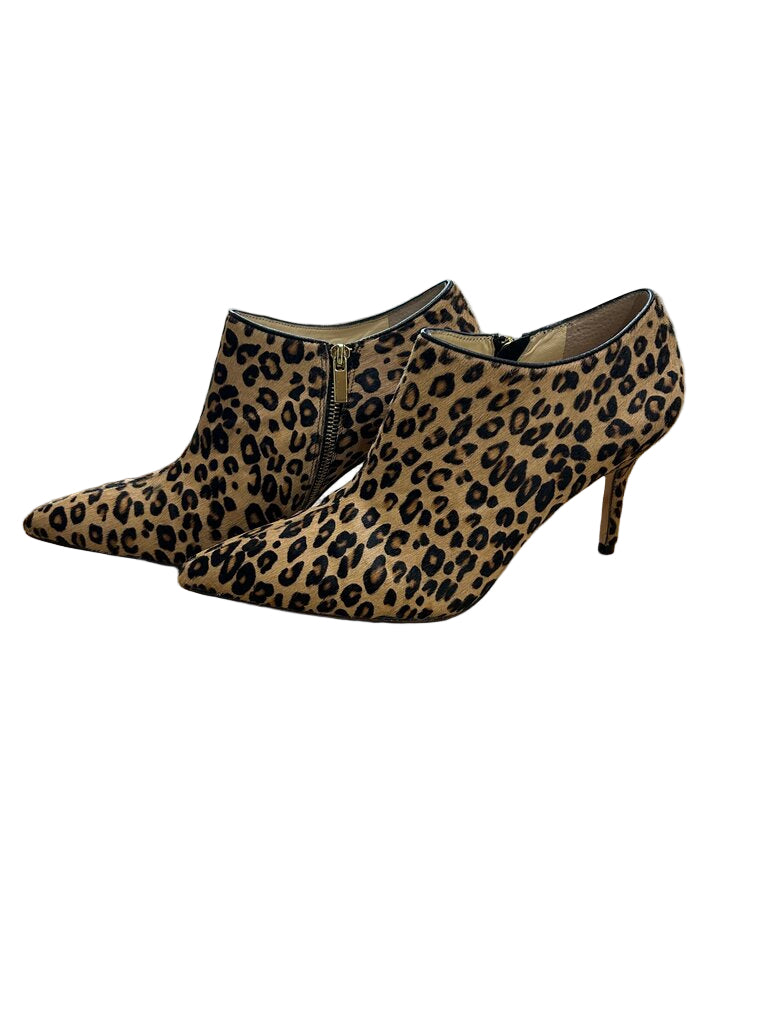 Footcandy Leopard Print High Heeled Booties-SHOES-Gazelle Fashion and Style