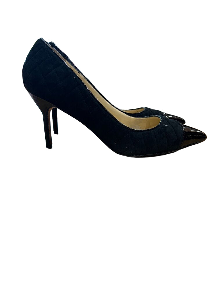 Footcandy Black Quilted Pointed Toe Heels-SHOES-Gazelle Fashion and Style